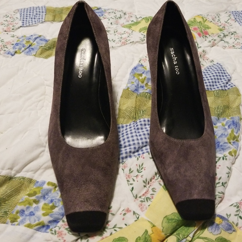 Sacha too, SuedeTwo Tone, Pumps, Gray/Black